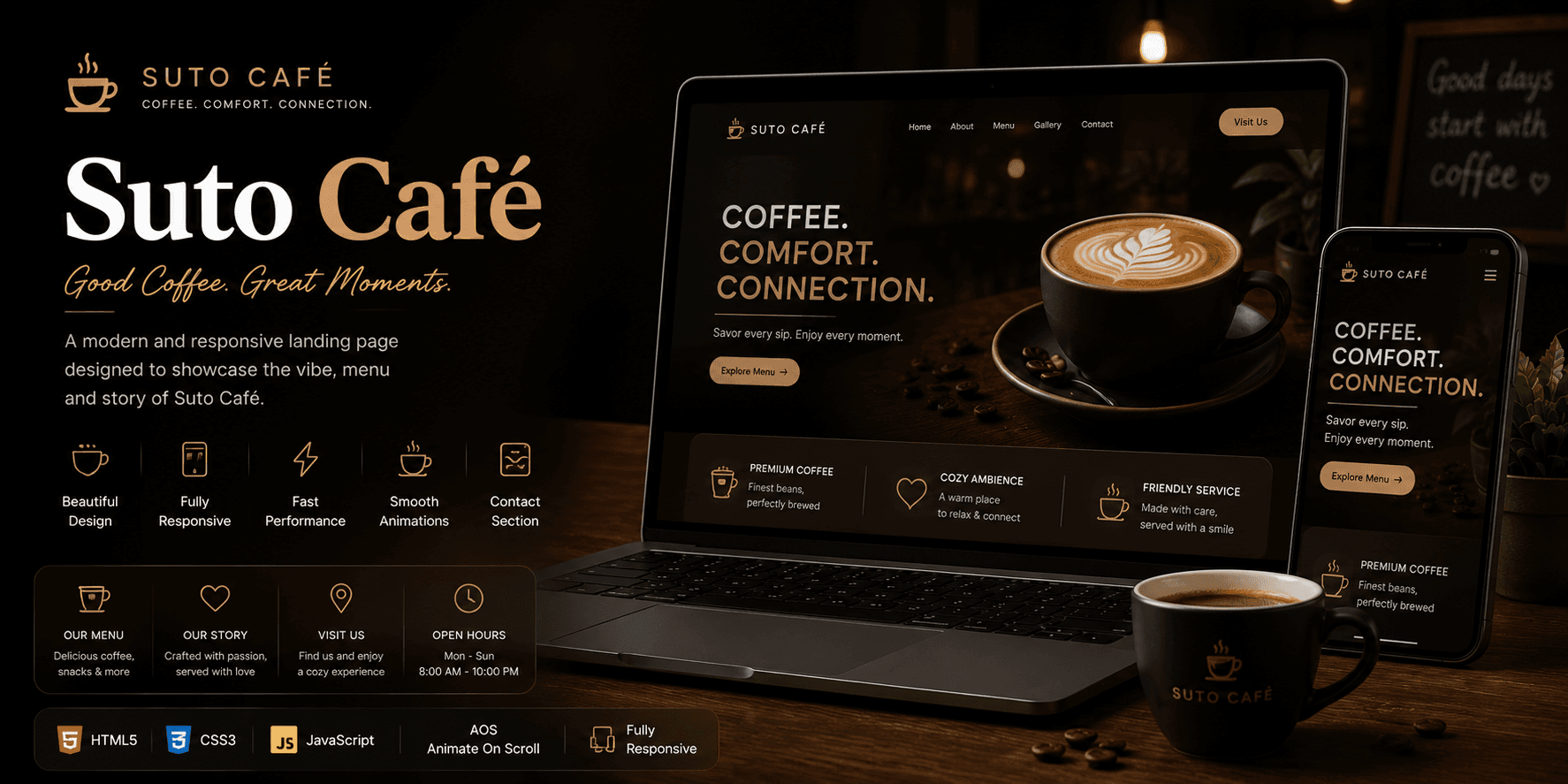 Suto Café Landing Page